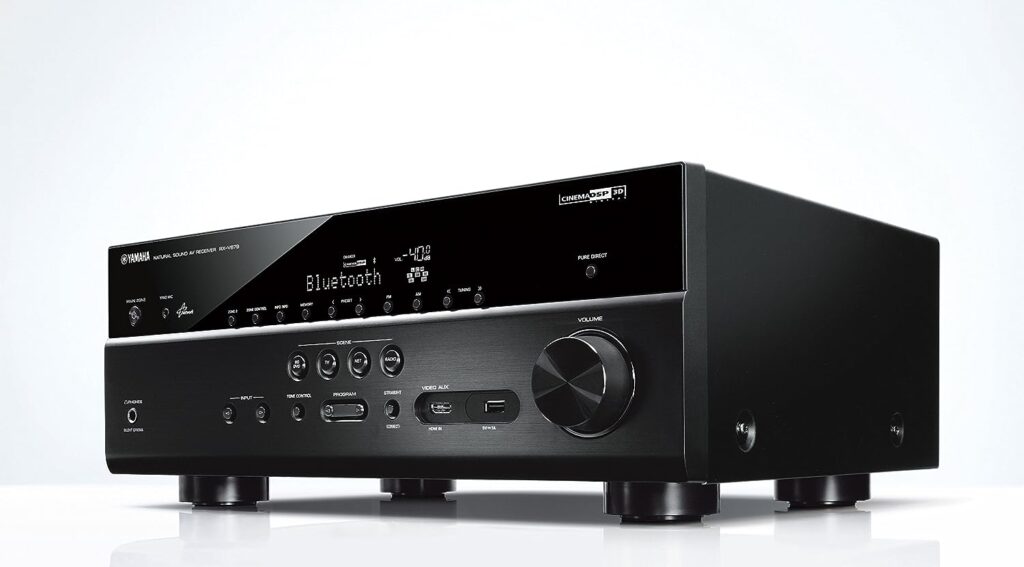 Yamaha RX-V679BL 7.2-Channel MusicCast AV Receiver with Bluetooth, Works with Alexa